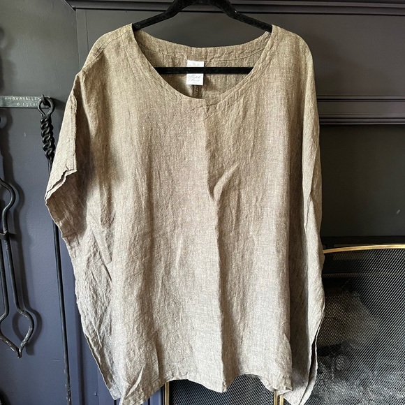 100% Linen Tunic Shirt - Picture 1 of 3